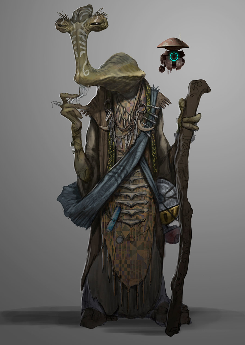 Meet Dok-Ondar, in concept art from Lucasfilm that will also serve as the cover for issue #1 of the comic.